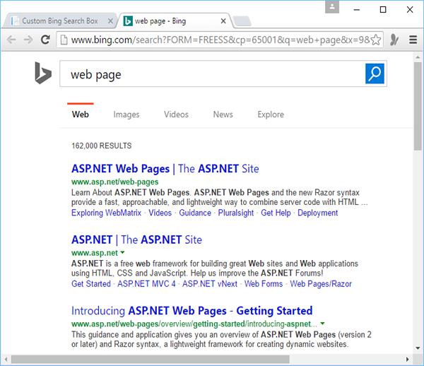 Microsoft Bing Home Page