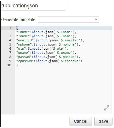Add Mapping Template