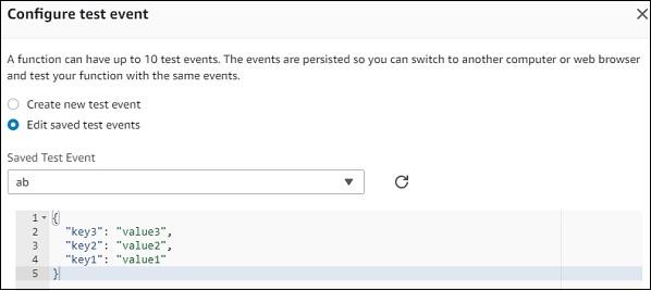 Configure Test Event