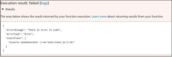 Execution Result Failed