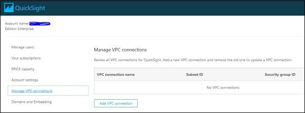 Manage VPC Connections