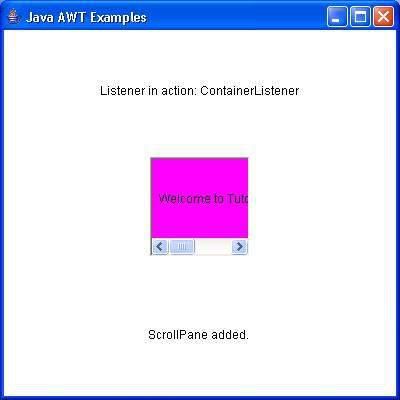 AWT ContainerListener
