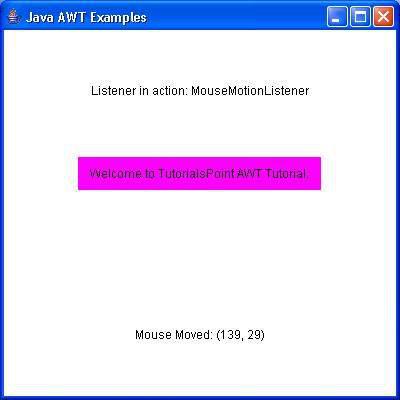 AWT MouseMotionListener