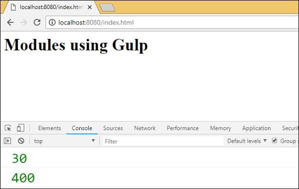 Modules Using Gulp