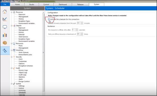 Activate Scheduler