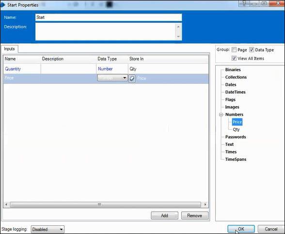 Configure Input Parameters