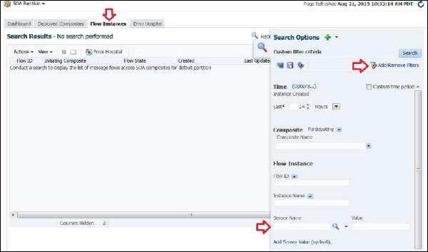Flow Instances tab