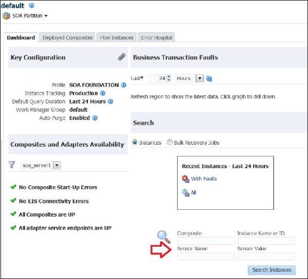 Oracle Process Manager Sensors
