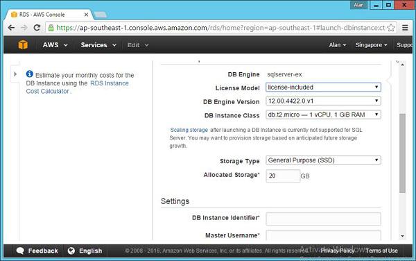Free Tier of DataBases