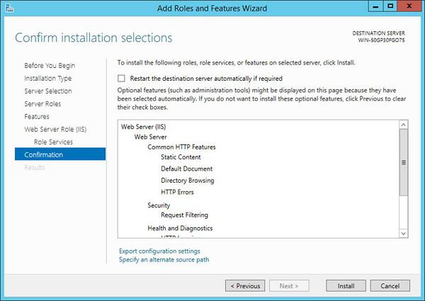 Install IIS