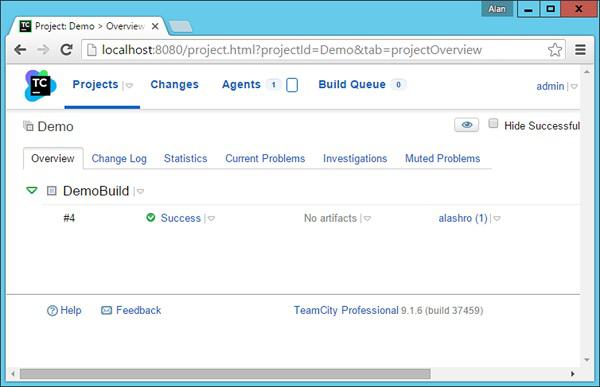 Project Dashboard TeamCity