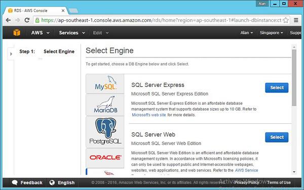 SQL Server Tab