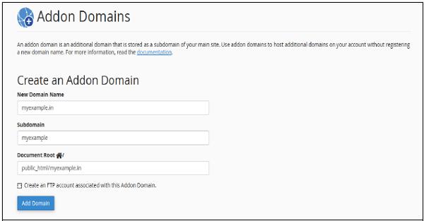 Addon Domains