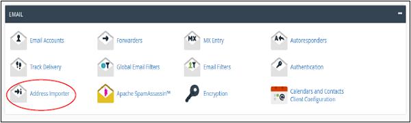 cPanel Address
