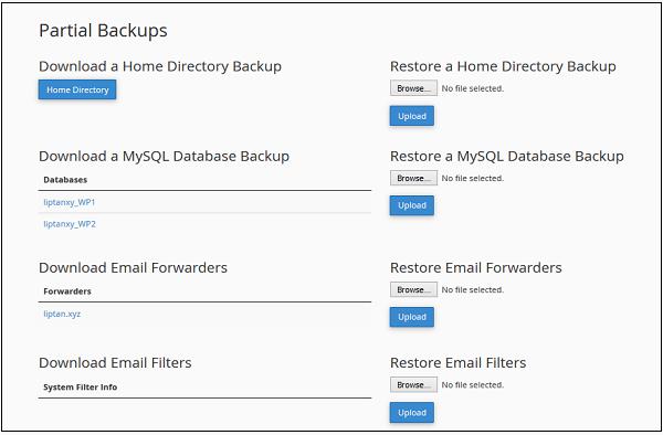 Partial Backup