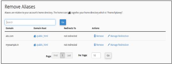 Remove Aliases
