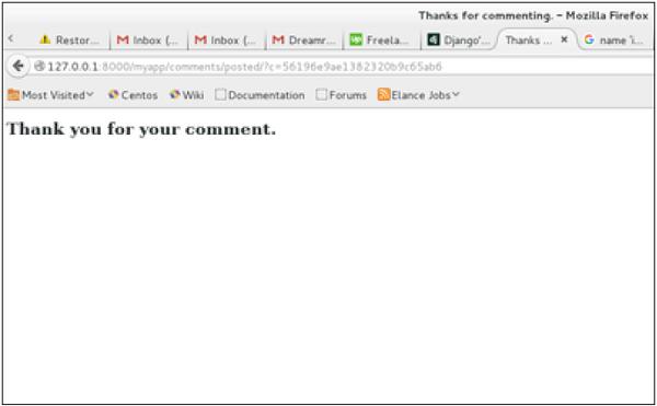 Comments Redirected Page