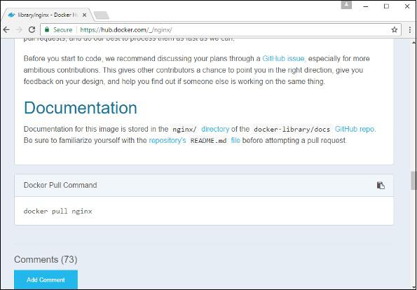 Docker Pull Command for NGINX