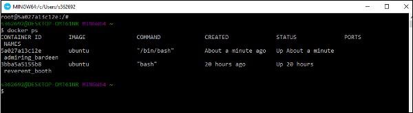 Listing Containers