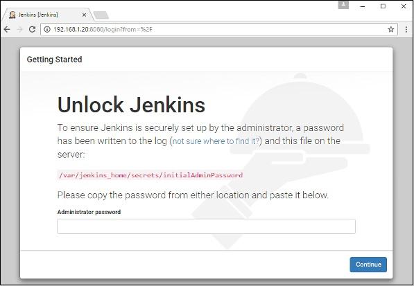 Unlock jenkins
