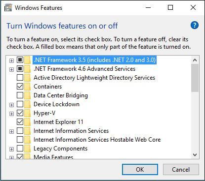 Windows Features