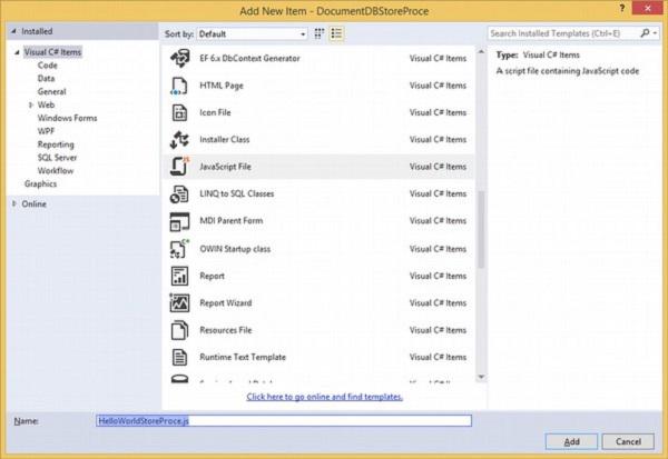 JavaScript Stored Procedure