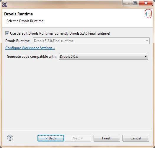 Select Drools Runtime