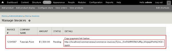 Drupal Invoice Generation