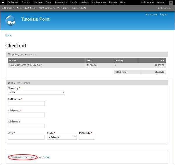 Drupal Invoice Generations