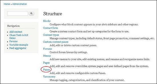Drupal Pane Module
