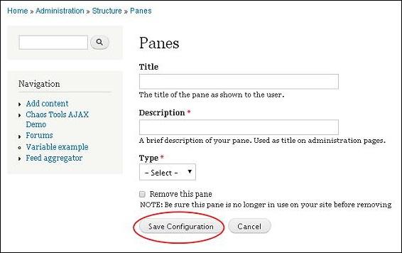 Drupal Pane Module