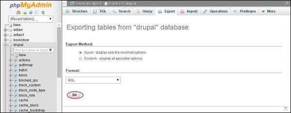 Drupal Site Backup