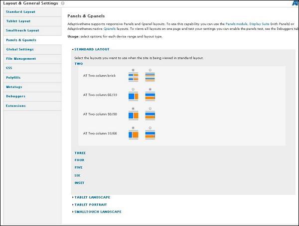 Drupal Themes and Layouts