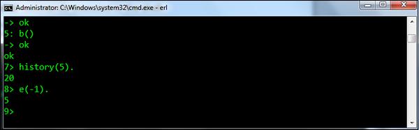 Erlang Shell e(N)