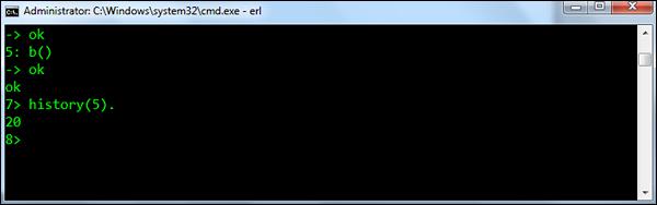 Erlang Shell history(N)