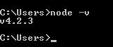 Node -v