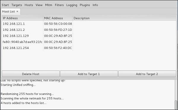 Host Tab