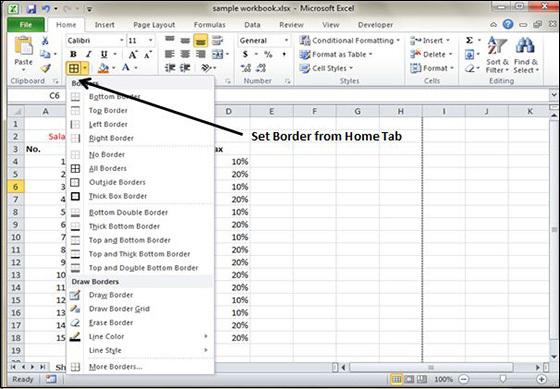 Setting Border