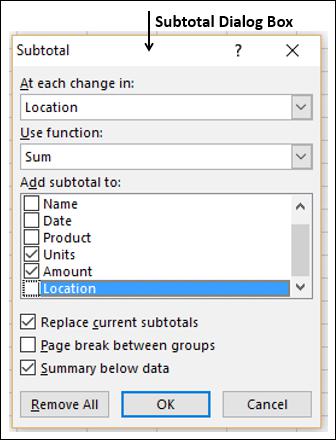 Add Subtotal
