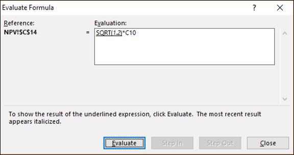 Click Evaluate