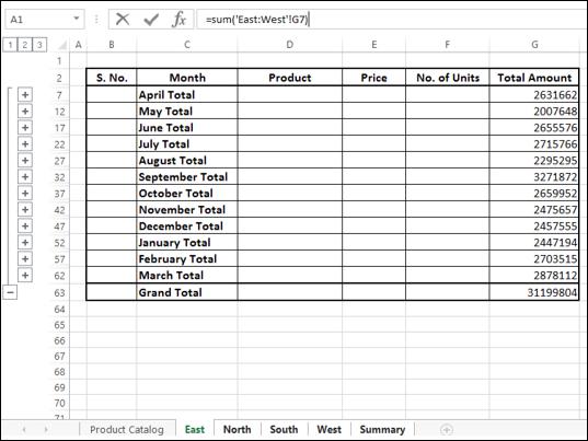 Select Worksheet East