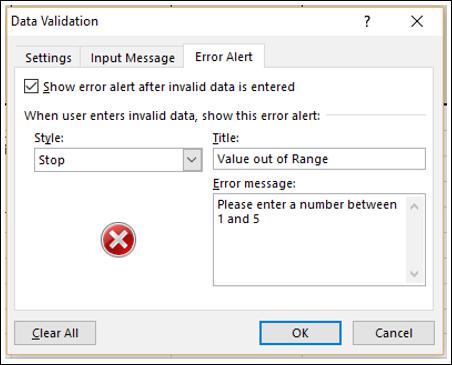 Set Error Alert for Probability