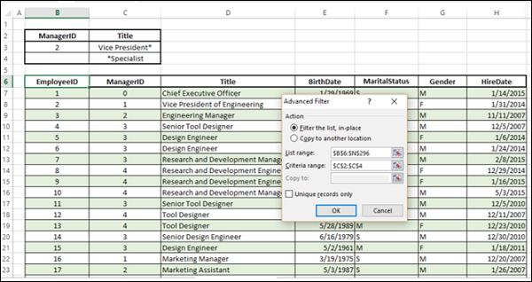 Specialist and Vice President Information