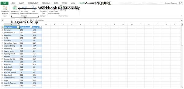 Viewing Workbook Relationships