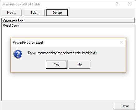 Manage Calculated Fields Dialog