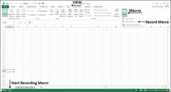 Recording Macro