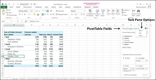 Moving PivotTables Task Pane
