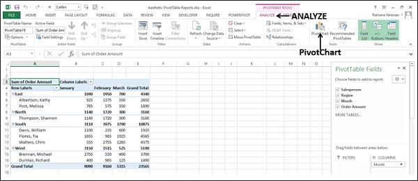 PivotCharts