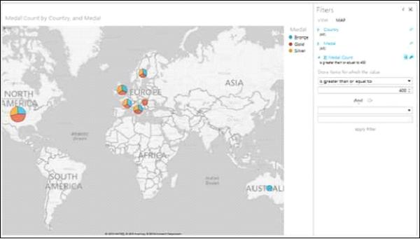 Pie Chart Map Visualization