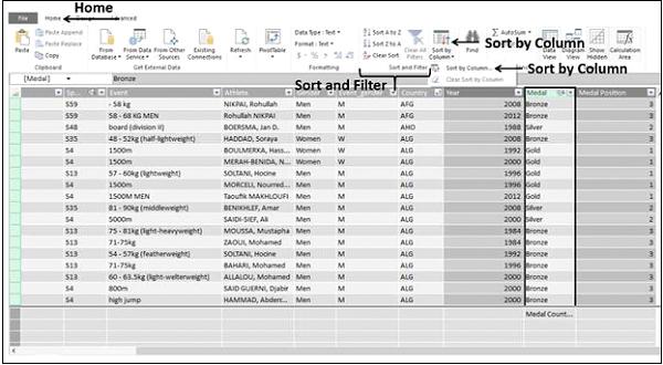 Sort by Column